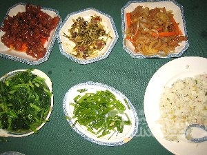 蘇州 列車 鉄道 ツアー 昼食一例